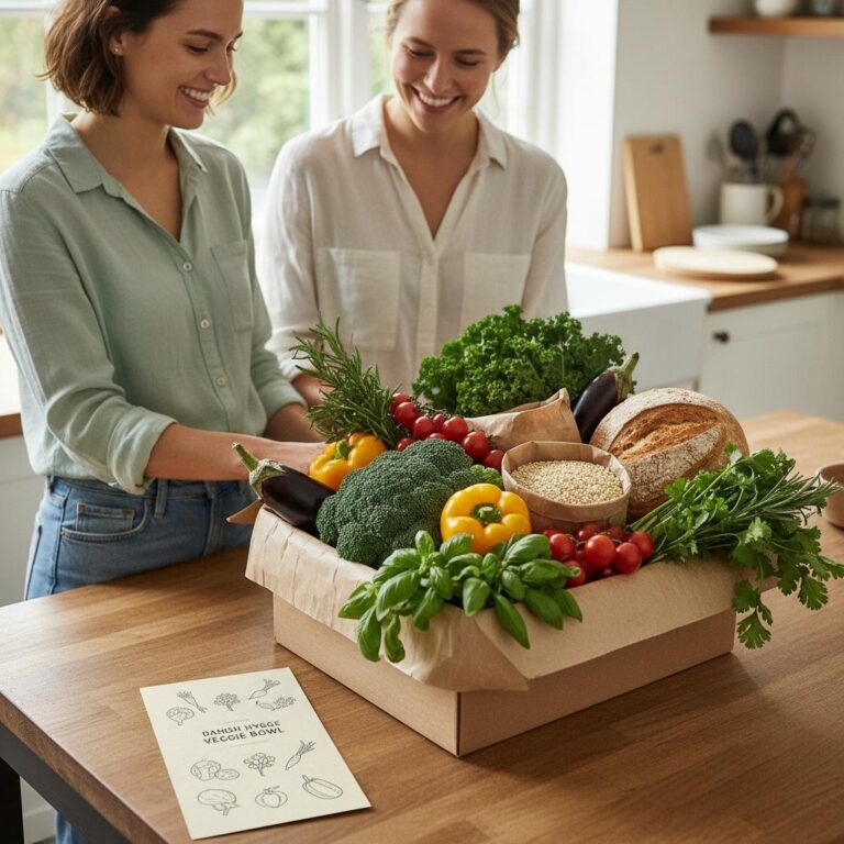 Farverig vegetarisk madpakke